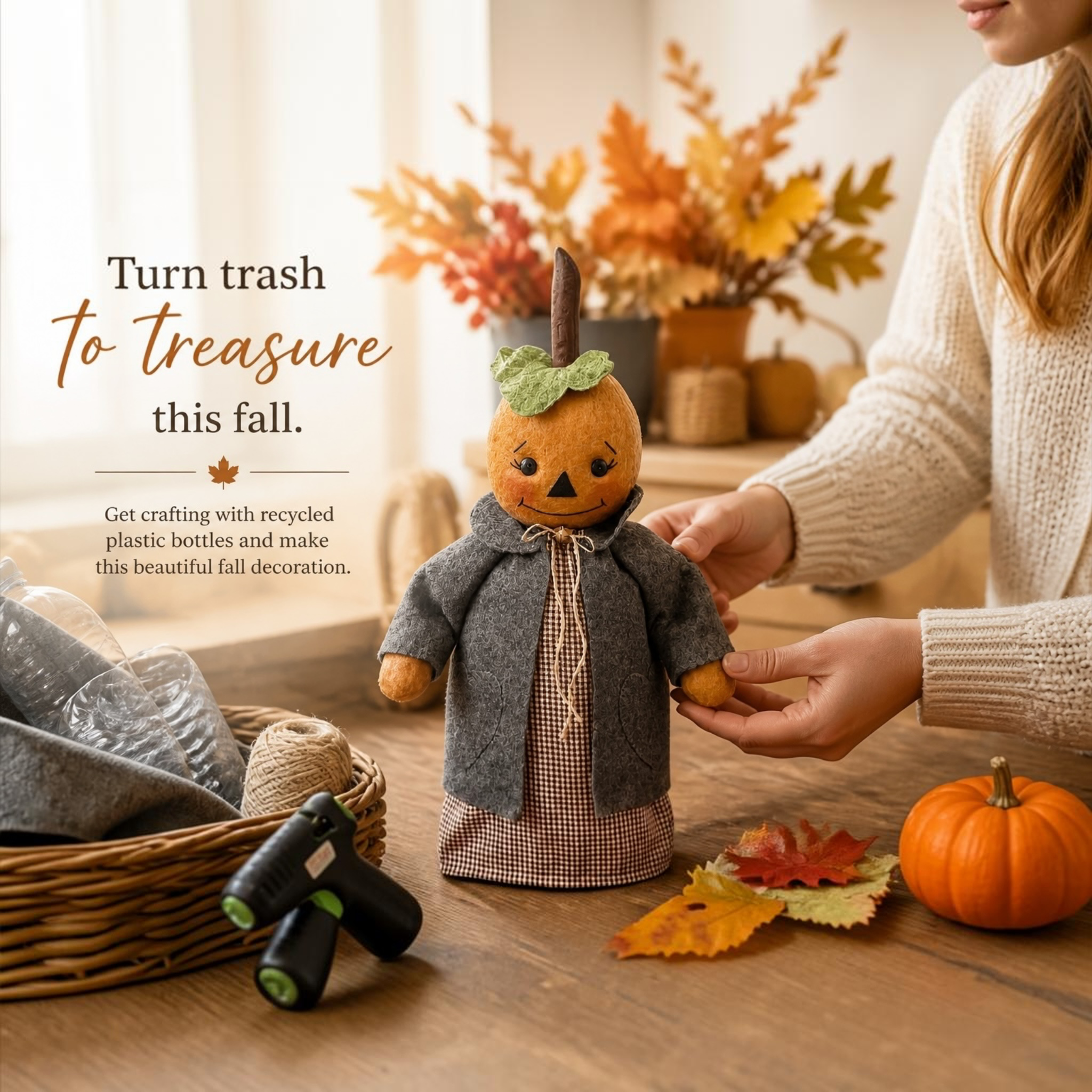 Pop Bottle Pumpkin Girl Sewing Pattern — PDF Instant Download